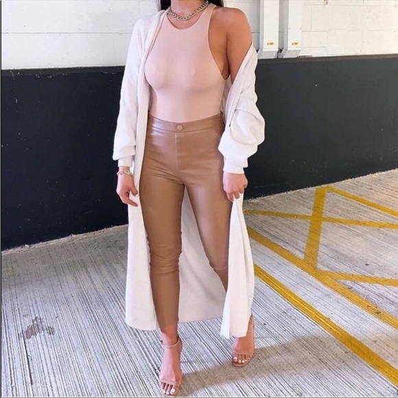 Double lined stretchy halter racer back soft bodysuit - available in 5 colors - Picture 10 of 16